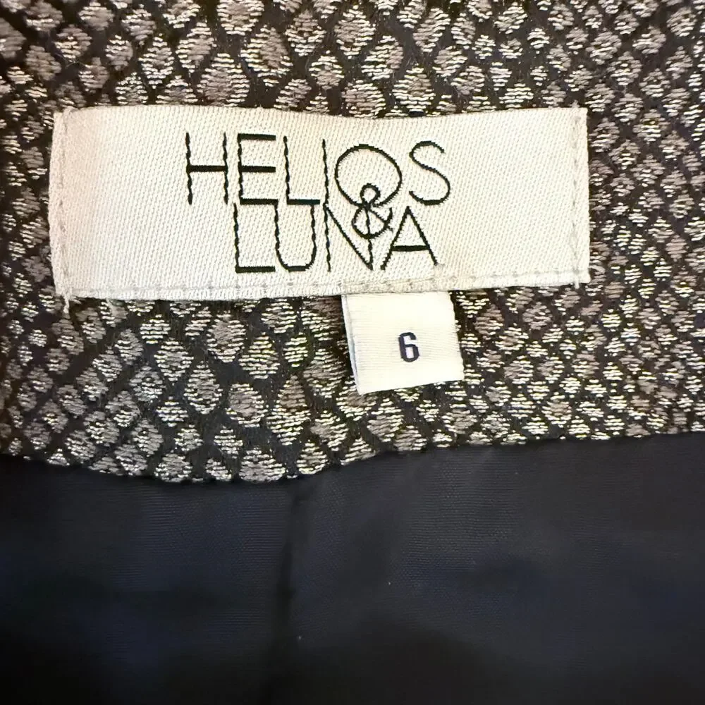 Helios & Luna Snake Print A-Line Skirt‎ with Contrast Trim Size 6